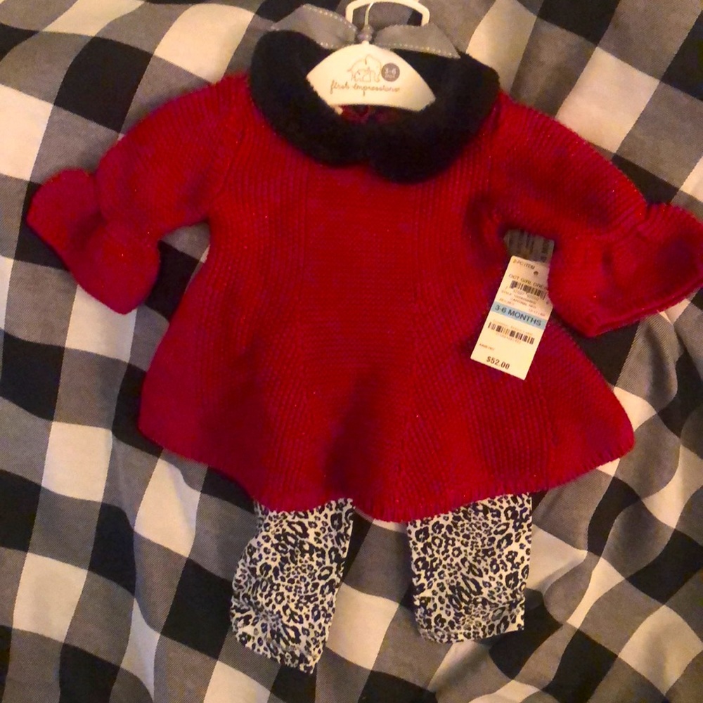 Fist impressions baby Christmas outfit